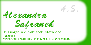 alexandra safranek business card